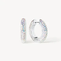 Medium Sparkle Hoop Earrings