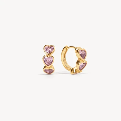 Adore Bezel Hoop Earrings