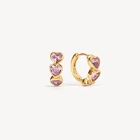 Adore Bezel Hoop Earrings