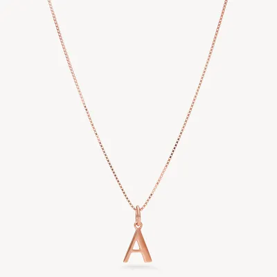 Rose Gold Letter Necklace