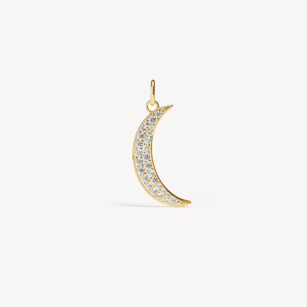 Crescent Moon Pavé Charm