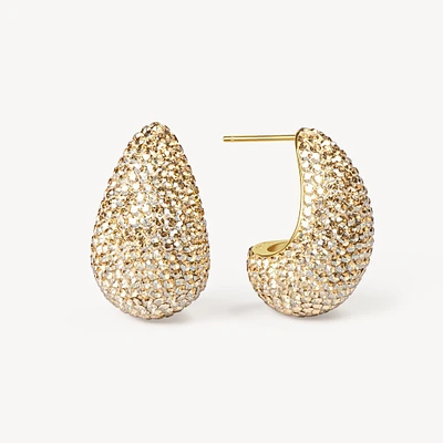 Soft Gold Dream Puff™ Sparkle Stud Earrings