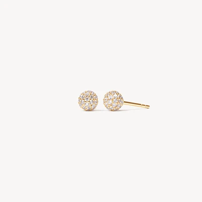 Mini Pavé Ball Stud Earrings