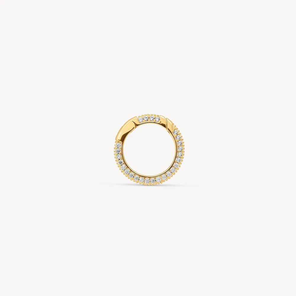 Pavé Circle Hinge Link Charm Holder