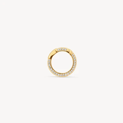 Pavé Circle Hinge Link Charm Holder