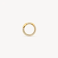 Pavé Circle Hinge Link Charm Holder