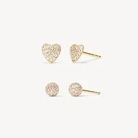 Pavé Stud Earring Set