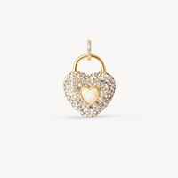Sea Salt Sparkle Heart Charm