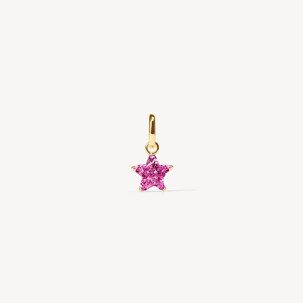 Rose Sparkle Star Charm