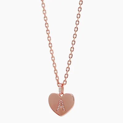 Stephanie Heart Monogram Necklace