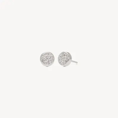 Sparkle Bezel Stud Earrings