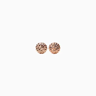 Gilded Rose Gold Sparkle Ball™ Stud Earrings