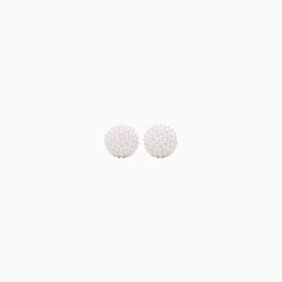 White Pearl Sparkle Balls™ Stud Earrings