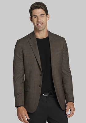 Men's Jos. A. Bank Tailored Fit Plaid Sportcoat at Bank, Brown,