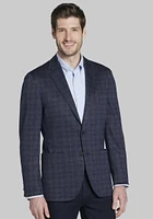 Men's Traveler Collection Tailored Fit Plaid Sportcoat at Jos. A. Bank, Blue/Navy