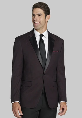 Men's Big & Tall Jos. A. Bank Skinny Fit Paisley Dinner Jacket at Bank, Burgundy,