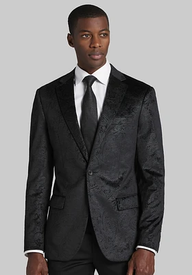 Men's Jos. A. Bank Slim Fit Velvet Paisley Dinner Jacket at Bank, Black,