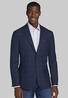 Men's Jos. A. Bank Tailored Fit Plaid Sportcoat at Bank, Blue/Burgundy/Navy,