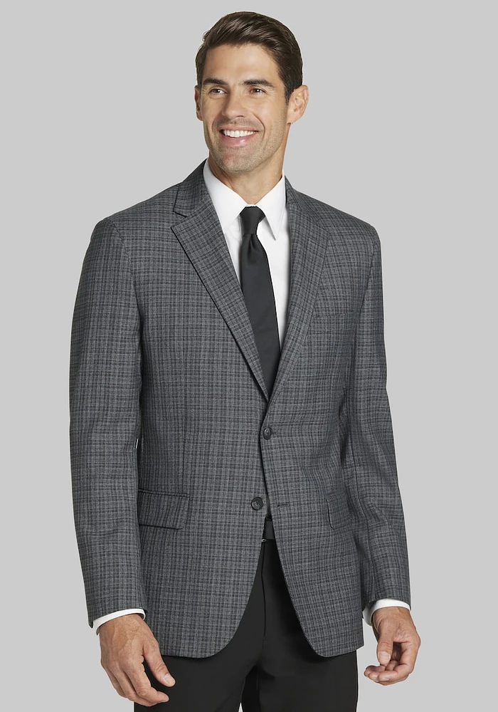 Men's Jos. A. Bank Traditional Fit Small Plaid Sportcoat at Bank, Grey,