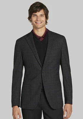 Men's Jos. A. Bank Slim Fit Small Plaid Sportcoat at Bank, Brown/Navy,