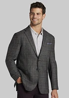 Men's Reserve Collection Tailored Fit Plaid Sportcoat at Jos. A. Bank, Grey, Size 46 Long