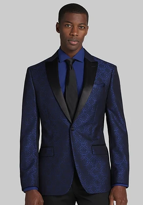 Men's Jos. A. Bank Tailored Fit Medallion Dinner Jacket at Bank, Blue/Navy,