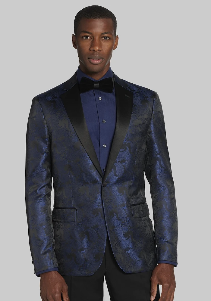 Men's Jos. A. Bank Slim Fit Paisley Dinner Jacket at Bank, Blue/Navy,