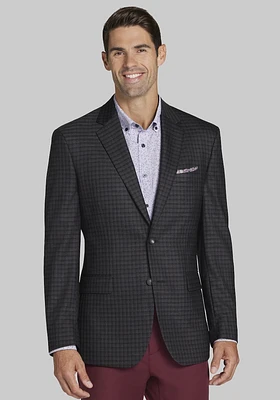 Men's Traveler Collection Traditional Fit Check Sportcoat at Jos. A. Bank, Burgundy,