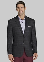 Men's Traveler Collection Traditional Fit Check Sportcoat at Jos. A. Bank, Burgundy,