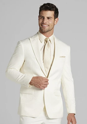 Men's Jos. A. Bank Slim Fit Swirled Jacquard Dinner Jacket at Bank, Cream/Ivory/White,