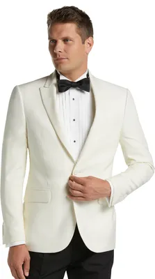 Men's Jos. A. Bank Slim Fit Dinner Jacket at Bank, Cream/White