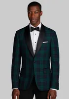 Men's Jos. A. Bank Slim Fit Plaid Dinner Jacket at Bank, Green,