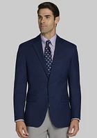 Men's Traveler Collection Tailored Fit Check Sportcoat at Jos. A. Bank, Blue/Navy,