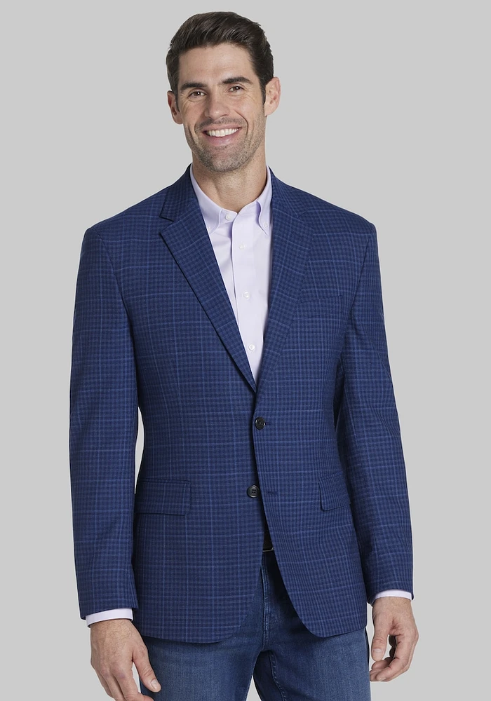 Men's Jos. A. Bank Traditional Fit Plaid Sportcoat at Bank, Blue/Navy,