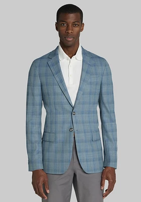 JoS. A. Bank Men's Slim Fit Windowpane Sportcoat, Teal, 44 Short