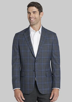 Men's Jos. A. Bank Tailored Fit Plaid Sportcoat at Bank, Grey/Blue,