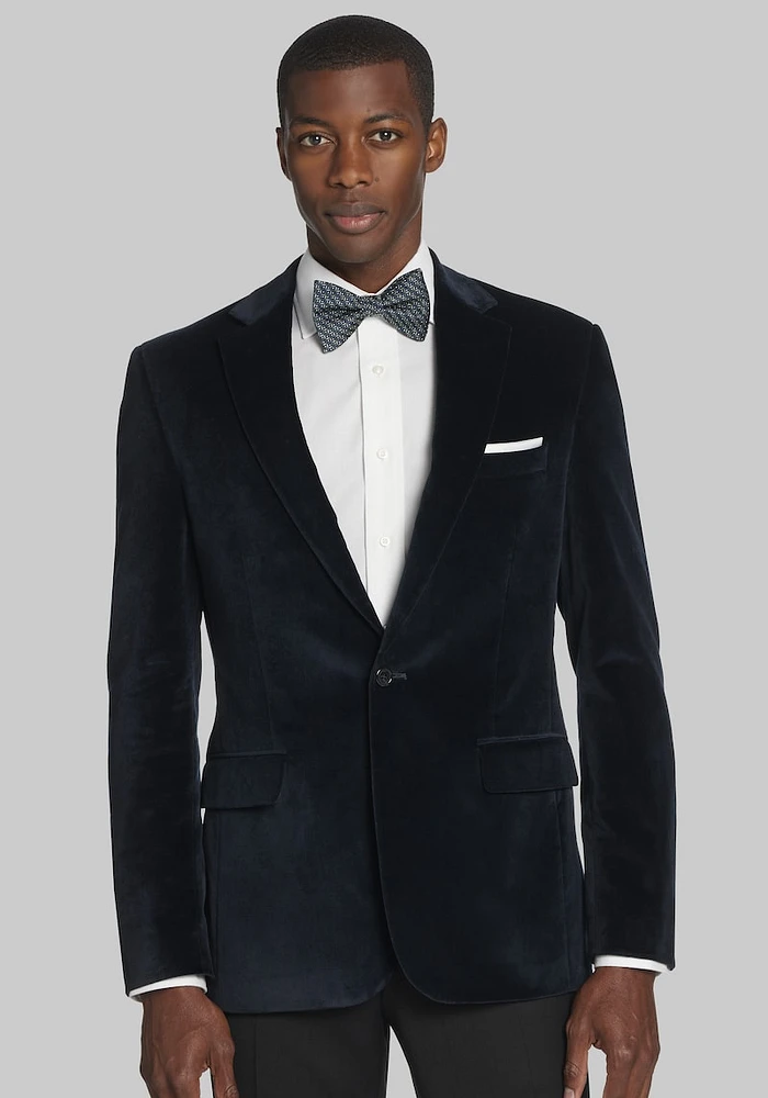 Men's Reserve Collection Tailored Fit Velvet Dinner Jacket at Jos. A. Bank, Blue/Navy, Size 40 Long