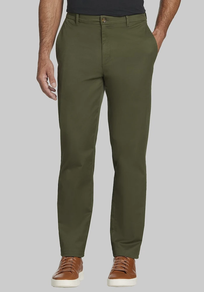 Men's Jos. A. Bank Comfort Stretch Tailored Fit Chinos at Bank, Dark Olive/Green, - Pants