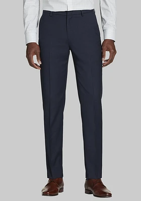 Men's Jos. A. Bank Slim Fit Small Plaid Dress Pants at Bank, Blue/Navy,