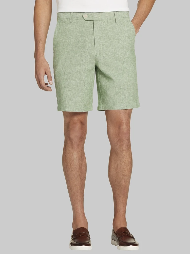 Men's Jos. A. Bank Tailored Fit Solid Linen-Blend Shorts at Bank, Regular