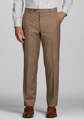 Men's Traveler Performance Traditional Fit Dress Pants at Jos. A. Bank, Tan,