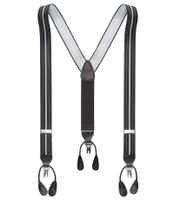 JoS. A. Bank Men's Jos. A Bank Stretch Silk Suspenders, Black, One Size