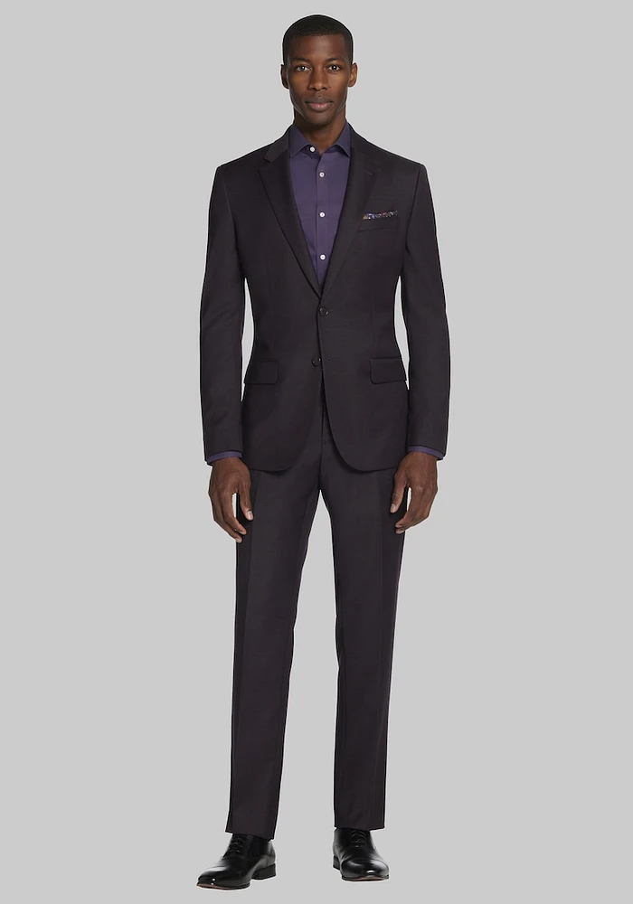 Men's Jos. A. Bank Slim Fit Plaid Suit at Bank, Burgundy,