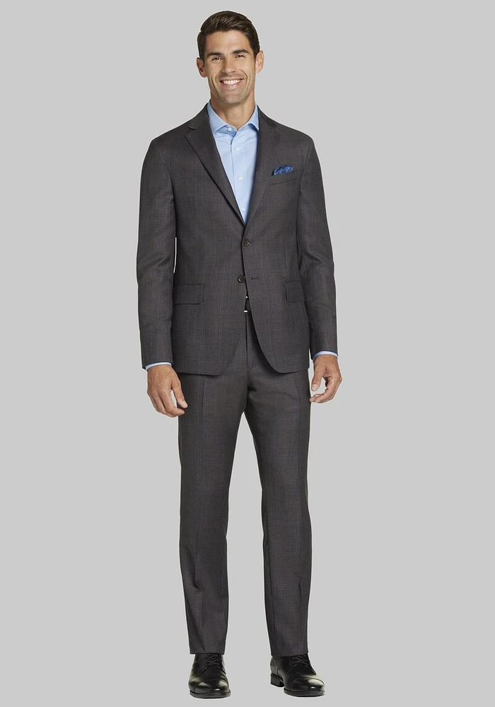 Men's Reserve Collection Tailored Fit Plaid Suit at Jos. A. Bank, Brown/Navy,