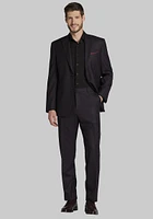 Men's Jos. A. Bank Tailored Fit Small Plaid Suit at Bank, Burgundy,