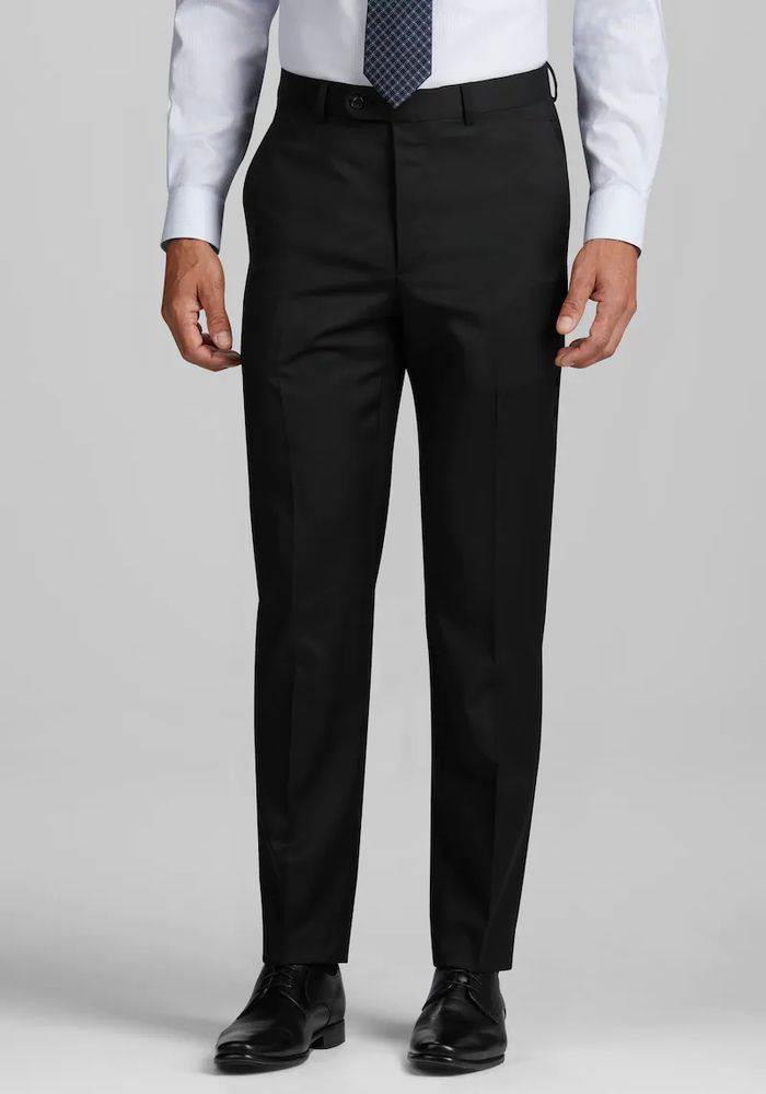 JoS. A. Bank Men's Joseph Abboud Tailored Fit Suit Separates Pants, Black,  32 Regular
