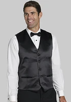 Men's Jos. A. Bank Tailored Fit Satin Front Tuxedo Vest at Bank, Black, - Separates