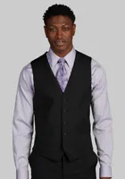 Men's Traveler Slim Fit Suit Separates Vest, Black, Large