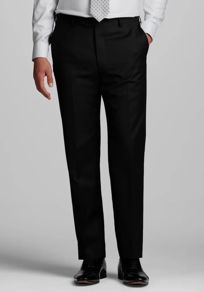 Men's Slim Fit Suit Pants, Black, 42x30 - Suit Separates