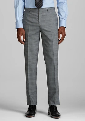 Men's Jos. A. Bank Slim Fit Glen Plaid Suit Pants at Bank, Light Grey, - Separates